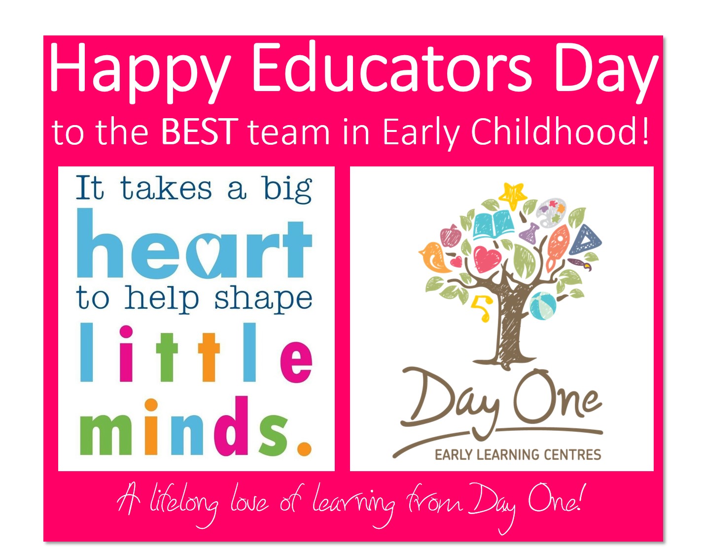 Happy Educators' Day! Day One Early Learning Centres